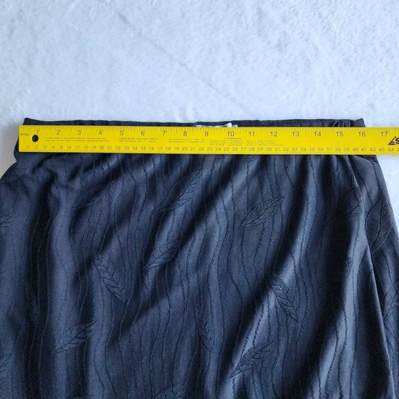 HYR Ruffle Flounce Skirt Womens XL Black Midi Jacquard Witchy Goth Whimsigoth - Picture 8 of 13